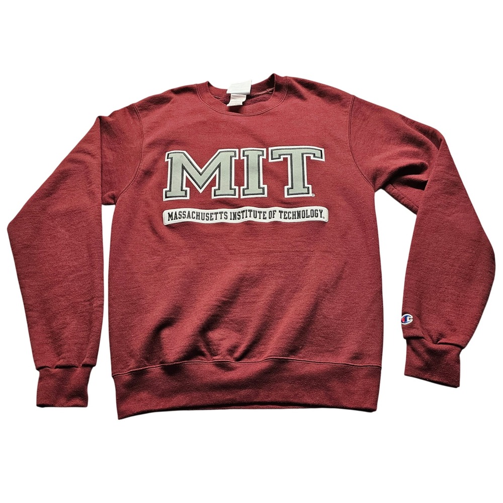 MIT Champion Sweatshirt Mens M Maroon NCAA Massachusetts Institute Technology